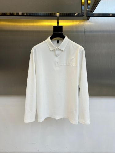 カジュアル ナイロン切り替え 長袖ポロシャツ バーバリー Tシャツ 偽物 ホワイト