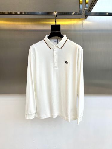 カジュアル 合わせやすい バーバリー Tシャツ 偽物 長袖 ポロシャツ ホワイト