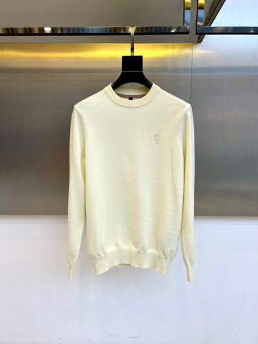 シンプル 上品 ロゴ クルーネック バーバリー セーター 偽物 合わせやすい ベージュ