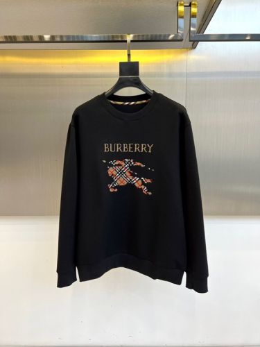 バーバリー Tシャツ 偽物 シンプル おしゃれ ロゴ入り スウェットシャツ ブラック