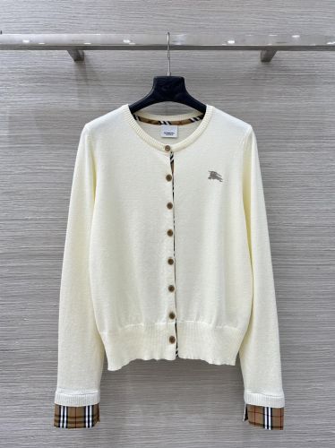 ウール＆カシミヤ クルーネック カーディガン バーバリー ニット 偽物 ベージュ