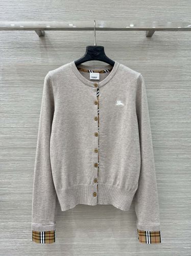 バーバリー ニット 偽物 合わせやすい ウール＆カシミヤ クルーネック カーディガン 