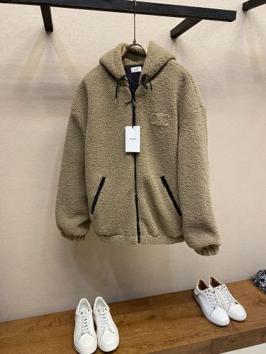 セリーヌ ジャケット 偽物 トリオンフ フード付き フリースジャケット 