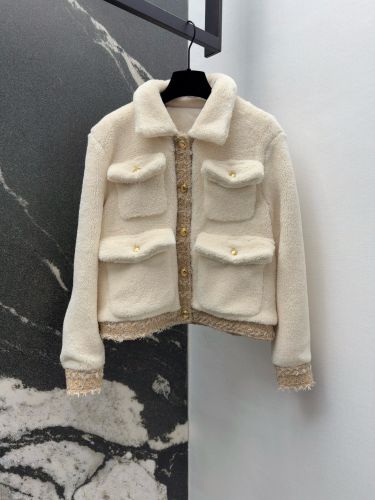 上品 可愛い ふわふわ テディボア ショートジャケット セリーヌ ジャケット 偽物 