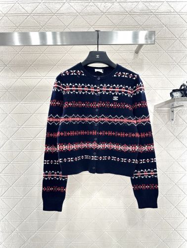 セリーヌ ニット 偽物 トリオンフ刺繍 ノルディック柄 ウール カーディガン 