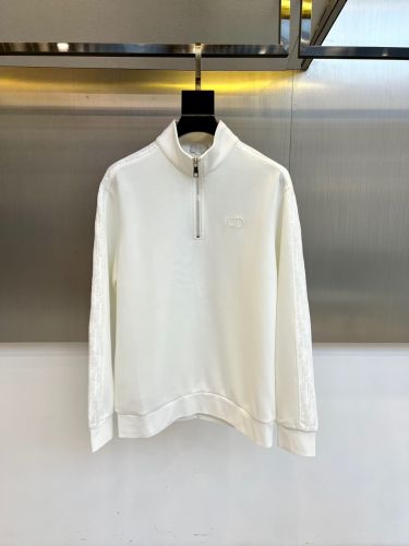カジュアル ハーフジップ スウェットシャツ クリスチャン・ディオール Tシャツ 偽物 ホワイト