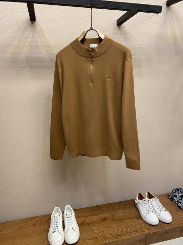 洗練された ハーフジップニット クリスチャン・ディオール ニット 偽物 ブラウン