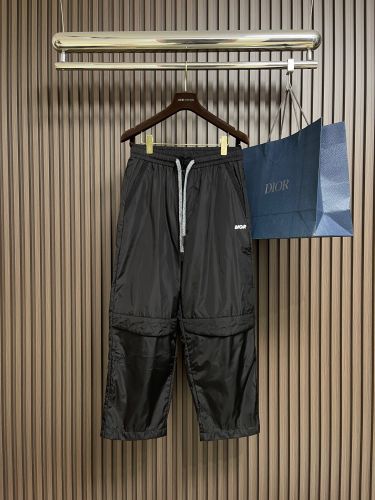 クリスチャン・ディオール パンツ 偽物 洗練された ロゴ入り カジュアルパンツ ブラック