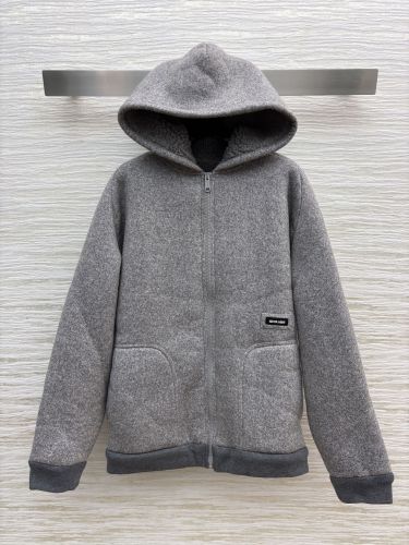 フリース フーディジャケット ミュウミュウ ジャケット 偽物 カジュアル