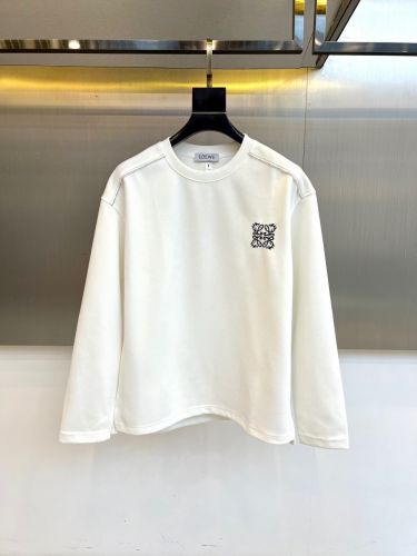 アナグラム刺繍 クルーネック スウェットシャツ ロエベ Tシャツ 偽物 ホワイト