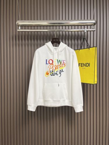 シンプル 合わせやすい ロゴ フーディー ロエベ パーカー 偽物 ホワイト