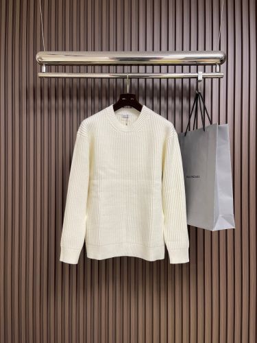 シンプル 上品 クルーネック プルオーバー ロエベ セーター 偽物 ベージュ