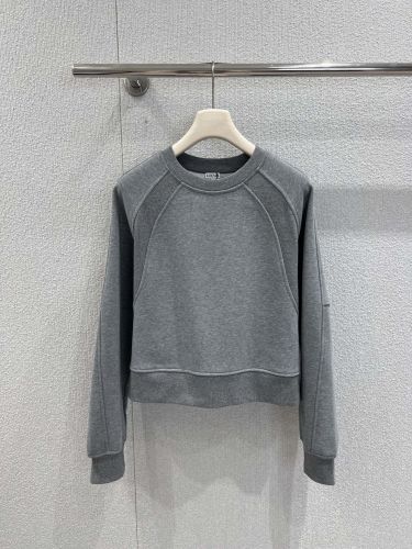 カジュアル クロップド スウェットシャツ ロエベ Tシャツ コピー グレー