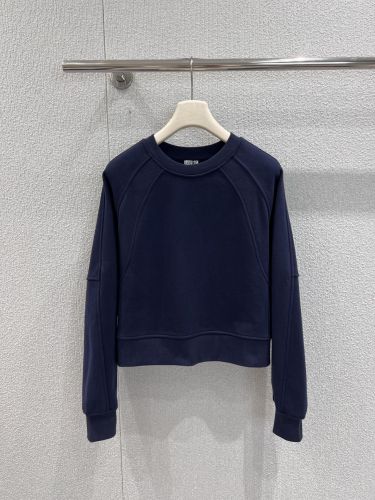 ロエベ Tシャツ コピー カジュアル クロップド スウェットシャツ ネイビー