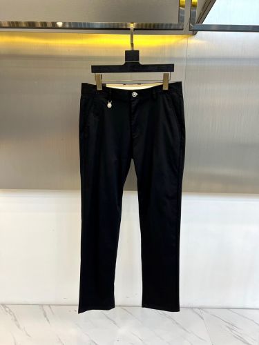 洗練された 上品 合わせやすい ヴェルサーチ パンツ 偽物 メンズ チノパンツ ブラック