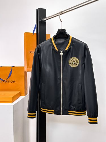 メドゥーサ レザー ボンバージャケット ヴェルサーチ ジャケット 偽物 ブラック