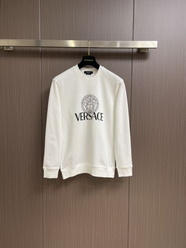 定番 ロゴ入り クルーネック スウェットシャツ ヴェルサーチ Tシャツ 偽物 ホワイト
