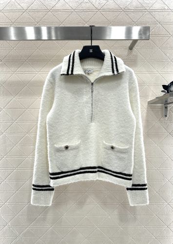 上品 カジュアル ハーフジップ プルオーバー シャネル セーター コピー
