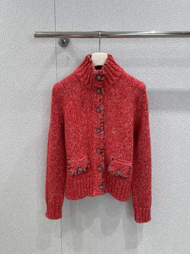 目を引く カシミヤ ニットカーディガン シャネル ニット コピー レッド