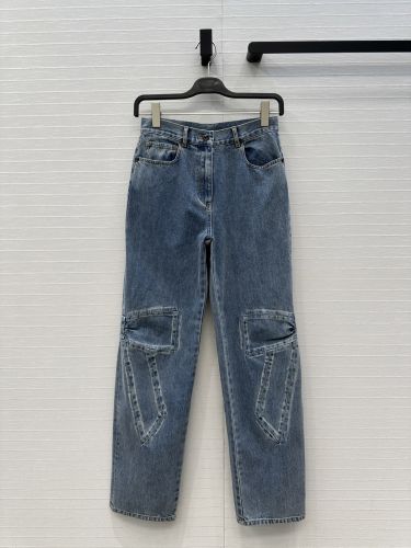 カジュアル お洒落 リボン デニムパンツ シャネル ジーンズ コピー ブルー