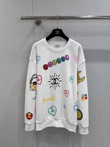 遊び心満載～プリント スウェットシャツ シャネル Tシャツ コピー コットン ホワイト