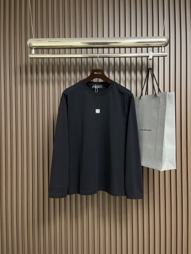 シンプル 合わせやすい ロゴ クルーネック 長袖Tシャツ ジバンシィ Tシャツ 偽物 ブラック
