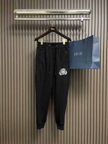 ドルチェ&ガッバーナ パンツ 偽物 カジュアル ロゴ入り スウェットパンツ ブラック