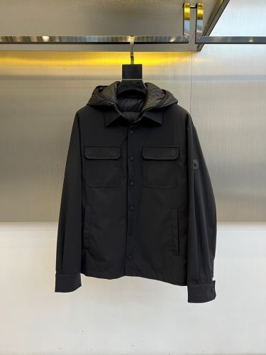 モンクレール ジャケット 偽物 3WAY 脱着ダウンベスト付き シャツジャケット ブラック