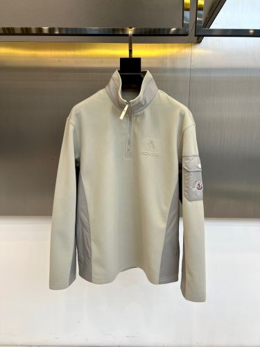 異素材切り替え ハーフジップ プルオーバー モンクレール Tシャツ 偽物 