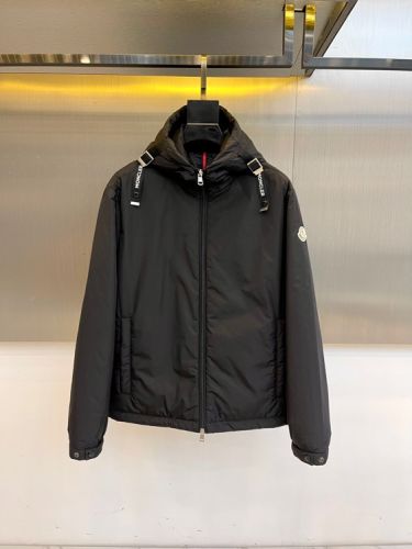 シンプル スタイリッシュ フーデッドジャケット モンクレール ジャケット 偽物 ブラック