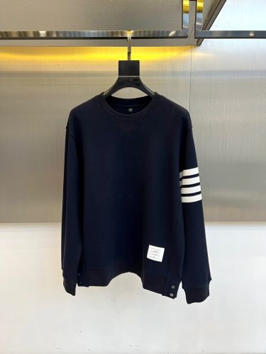 定番 カジュアル クルーネック スウェットシャツ トムブラウン Tシャツ 偽物 ネイビー