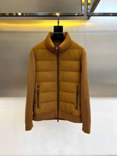 エルメネジルド・ゼニア ジャケット 偽物 洗練された ダウン＆ニット ハイブリッドジャケット 