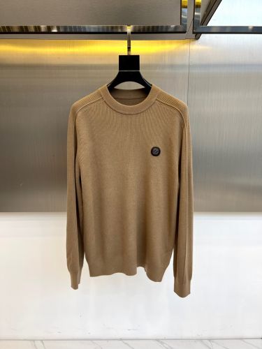 シンプル 合わせやすい クルーネック エルメネジルド・ゼニア セーター 偽物 キャメル 