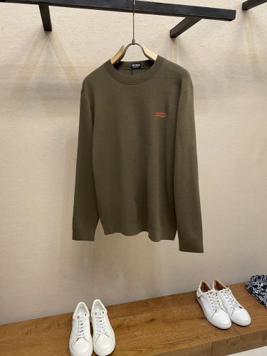 シンプル 上品 クルーネック ニット エルメネジルド・ゼニア セーター 偽物 グリーン