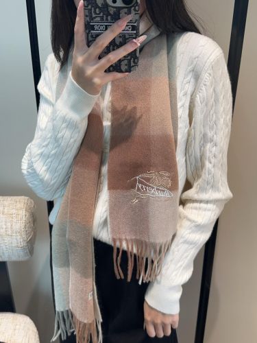 クラシック チェック柄 ロゴ刺繍 マフラー バーバリー スカーフ 偽物 30*185cm