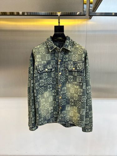 カジュアル ストリート デニムシャツ ルイ・ヴィトン シャツ 偽物 ジャガード