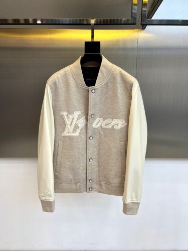 スタイリッシュ カジュアル スタジャン ブルゾン ルイ・ヴィトン ジャケット 偽物 ベージュ