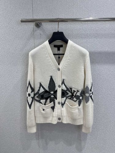 グラフィックニットカーディガン ルイ・ヴィトン ニット コピー Vネック