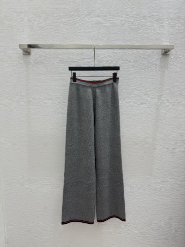 シンプル 合わせやすい グッチ パンツ コピー ウール混 リブニット ロングパンツ