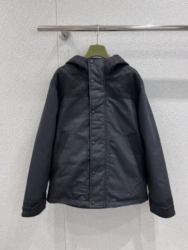 カジュアル おしゃれ フーデッドジャケット グッチ ジャケット コピー ブラック