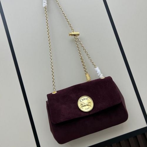 Chloé Heritage ショルダーバッグ クロエ バッグ スーパーコピー カジュアル おしゃれ スエード ボルドー