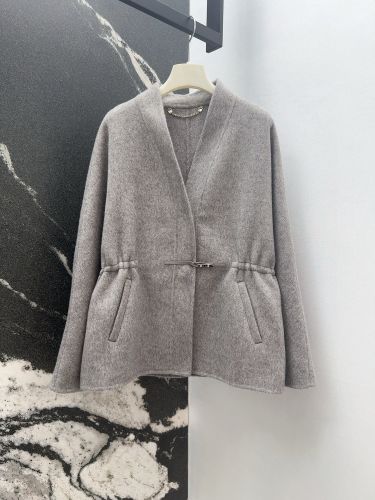 洗練された エレガント Vネック アウター エルメス ジャケット コピー ウール カシミヤ