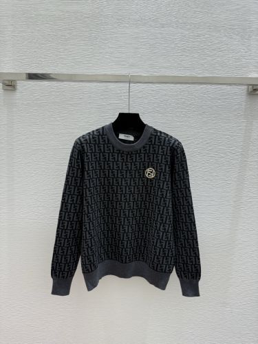 ウール FFロゴ クルーネック プルオーバー フェンディ セーター 偽物