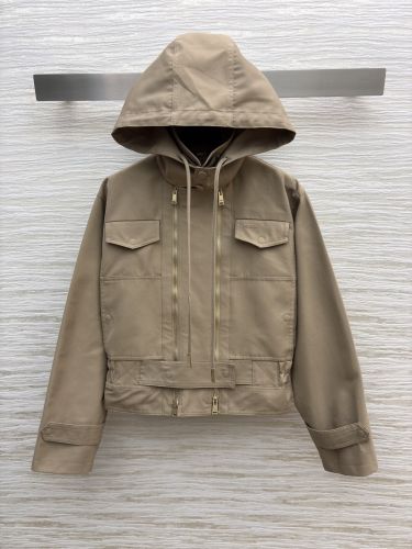 洗練された おしゃれ コットン ブルゾン フェンディ ジャケット 偽物 ベージュ