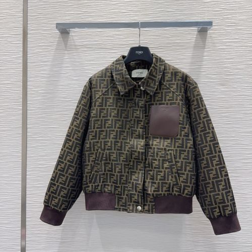 洗練された おしゃれ FFロゴ ブルゾン フェンディ ジャケット 偽物 襟付き