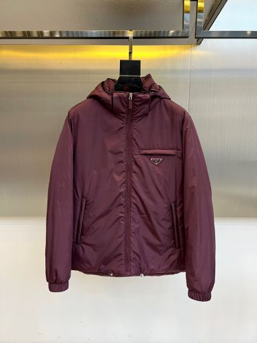 洗練された 上品 中綿入り フーデッドブルゾン プラダ ジャケット 偽物 ナイロン