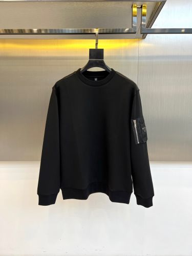 スタイリッシュ クルーネック スウェットシャツ プラダ Tシャツ 偽物 ブラック