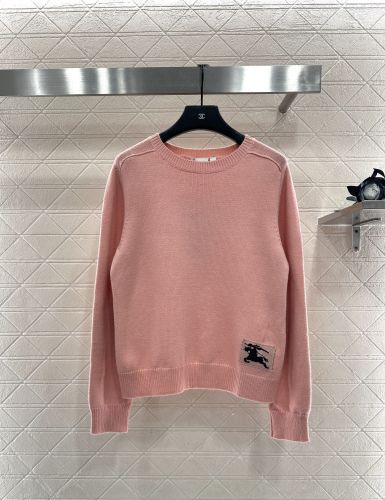 シンプル 洗練された バーバリー セーター 偽物 クルーネック ピンク