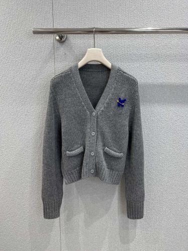 カシミア & シルク Vネック カーディガン セリーヌ ニット コピー グレー