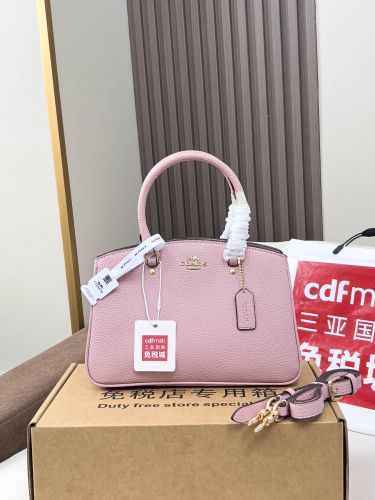人気 コーチ サバンナ スモール キャリーオール バッグ スーパーコピー グレインレザー ピンク